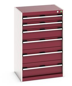40011054.** Cabinet consists of 2 x 100mm, 2 x 150mm and 2 x 200mm high drawers 100% extension drawer with internal dimensions of 525mm wide x 400mm deep. The drawers...